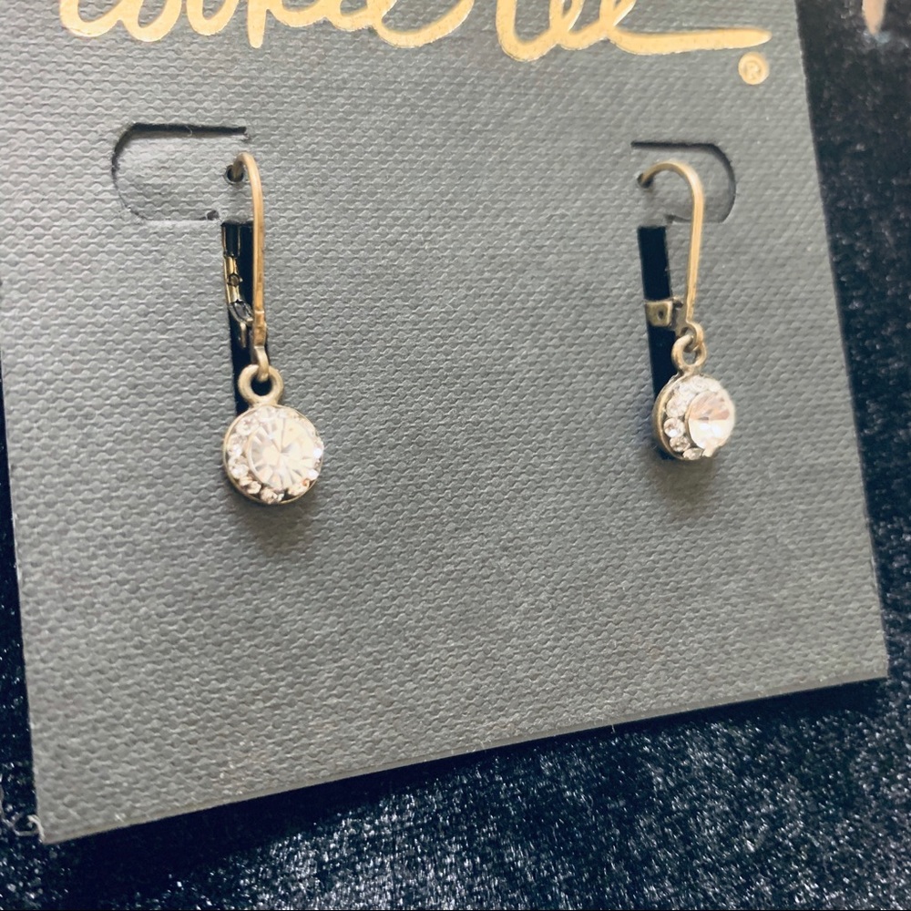 Cookie Lee Crystal Dangle Earrings